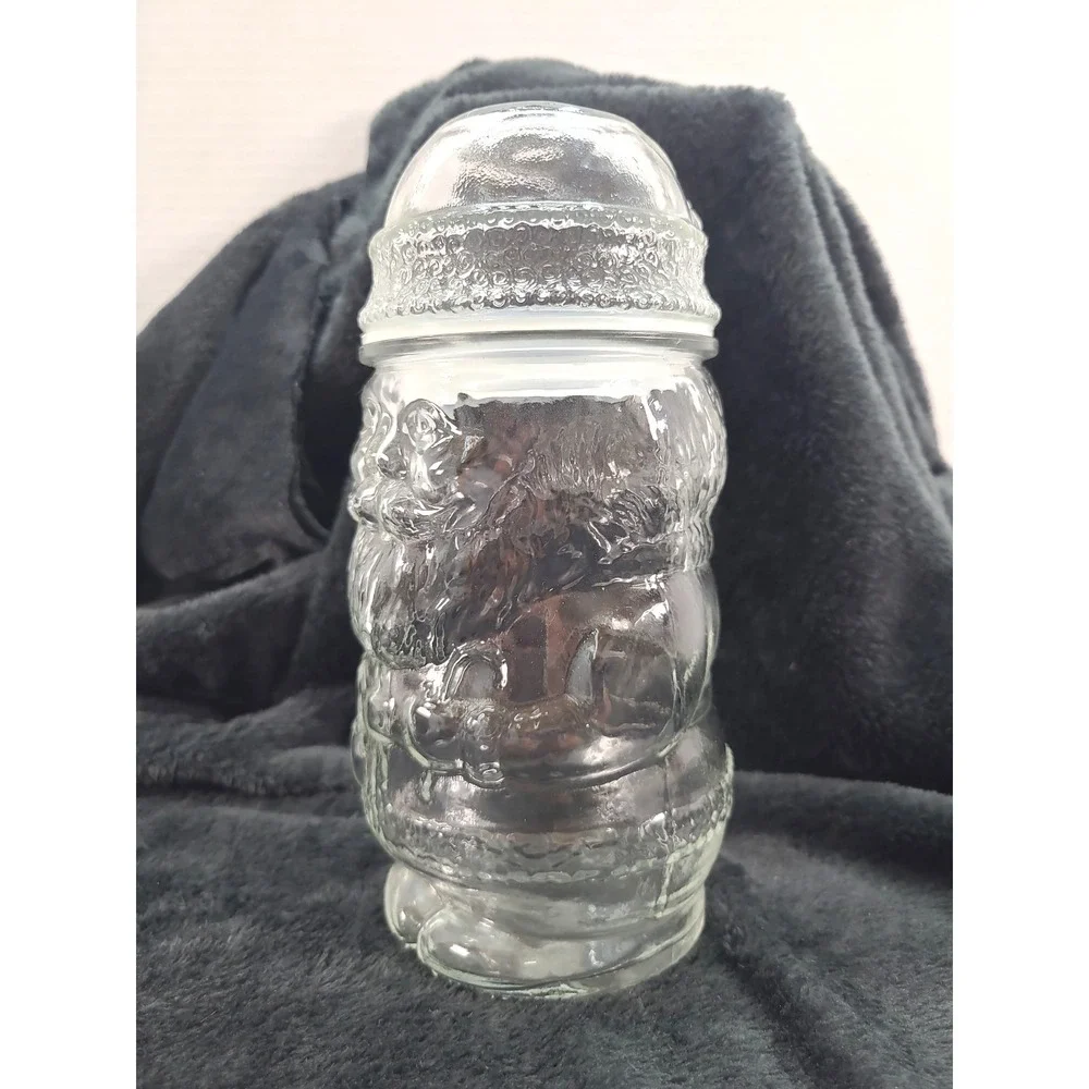 Anchor Hocking Santa Claus Sealed Jar Canister Clear Glass‎ Apothecary 8